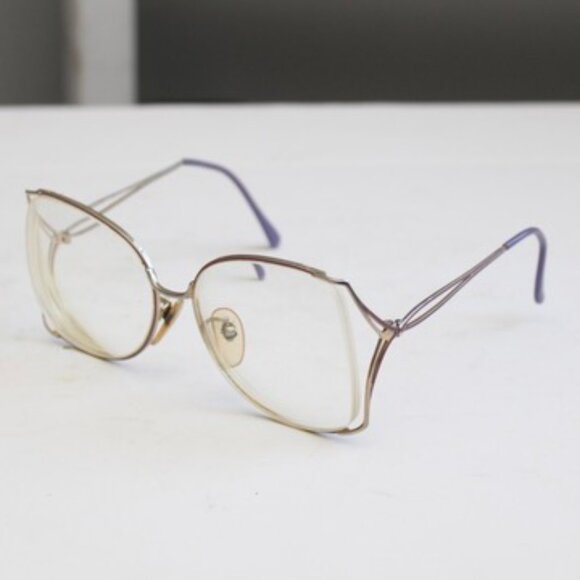 CSC Vintage Elizabeth Violet Gold Metal Frames Prescription Eyeglasses 55-17 - Picture 3 of 6